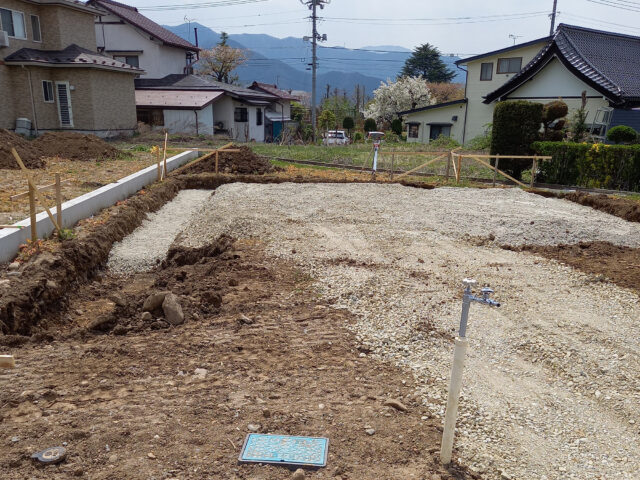 中野市の現場　基礎工事1