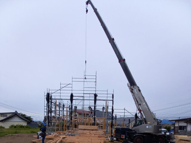 中野市の現場　建前1