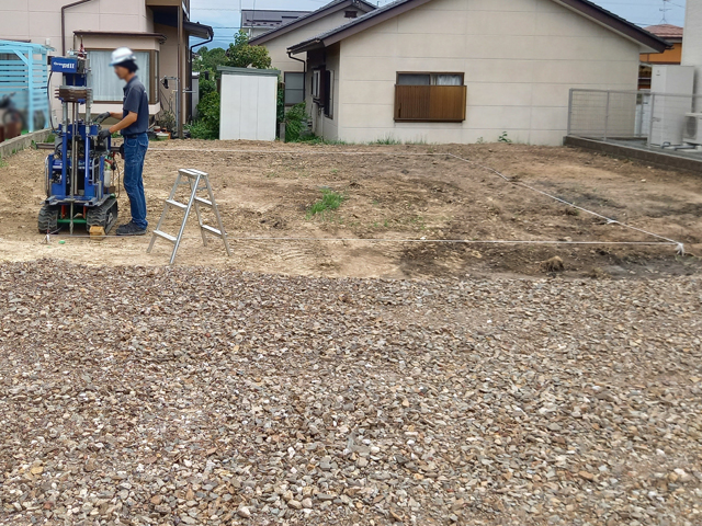 長野市の現場　地盤調査