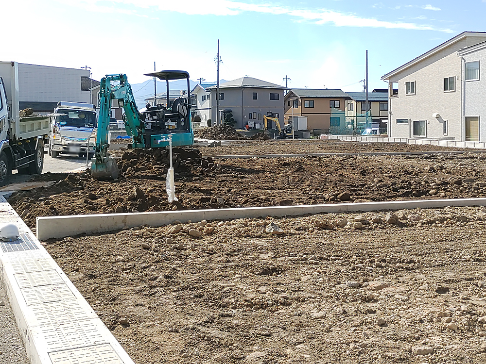 東吉田エコタウン第３期分譲 造成中