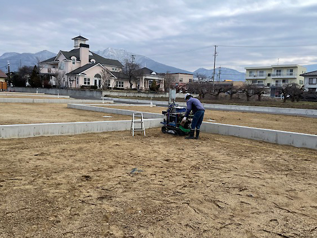 中野市 新築工事 地盤調査